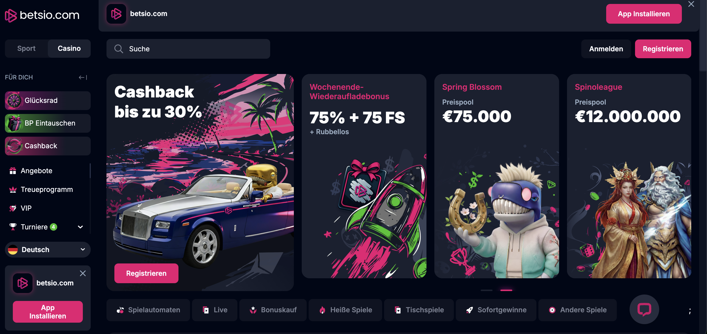 Betsio Online Casino Deutschland