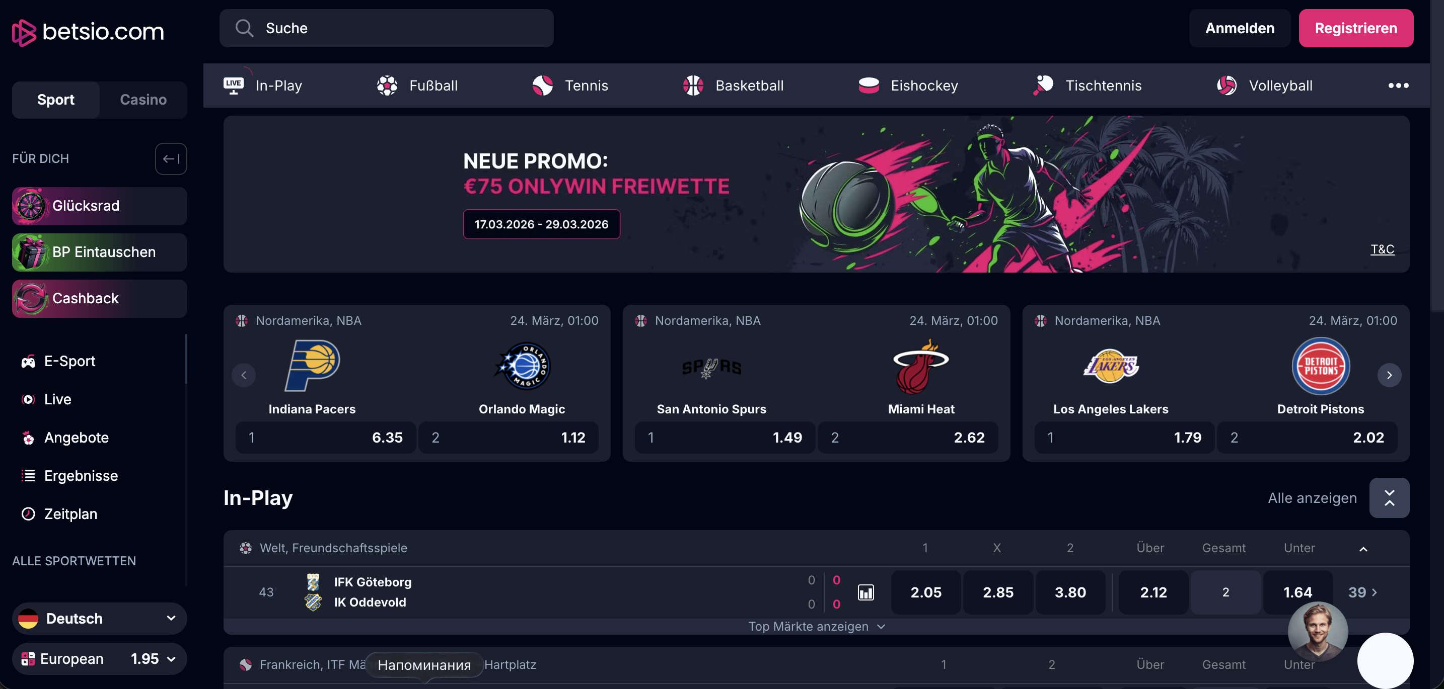 Betsio crypto casino Sportwetten